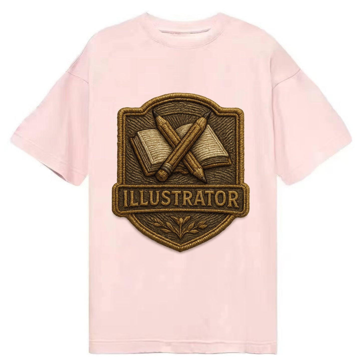 Pencils and sketchbook - illustrator badge - Classic T-shirt - Pink