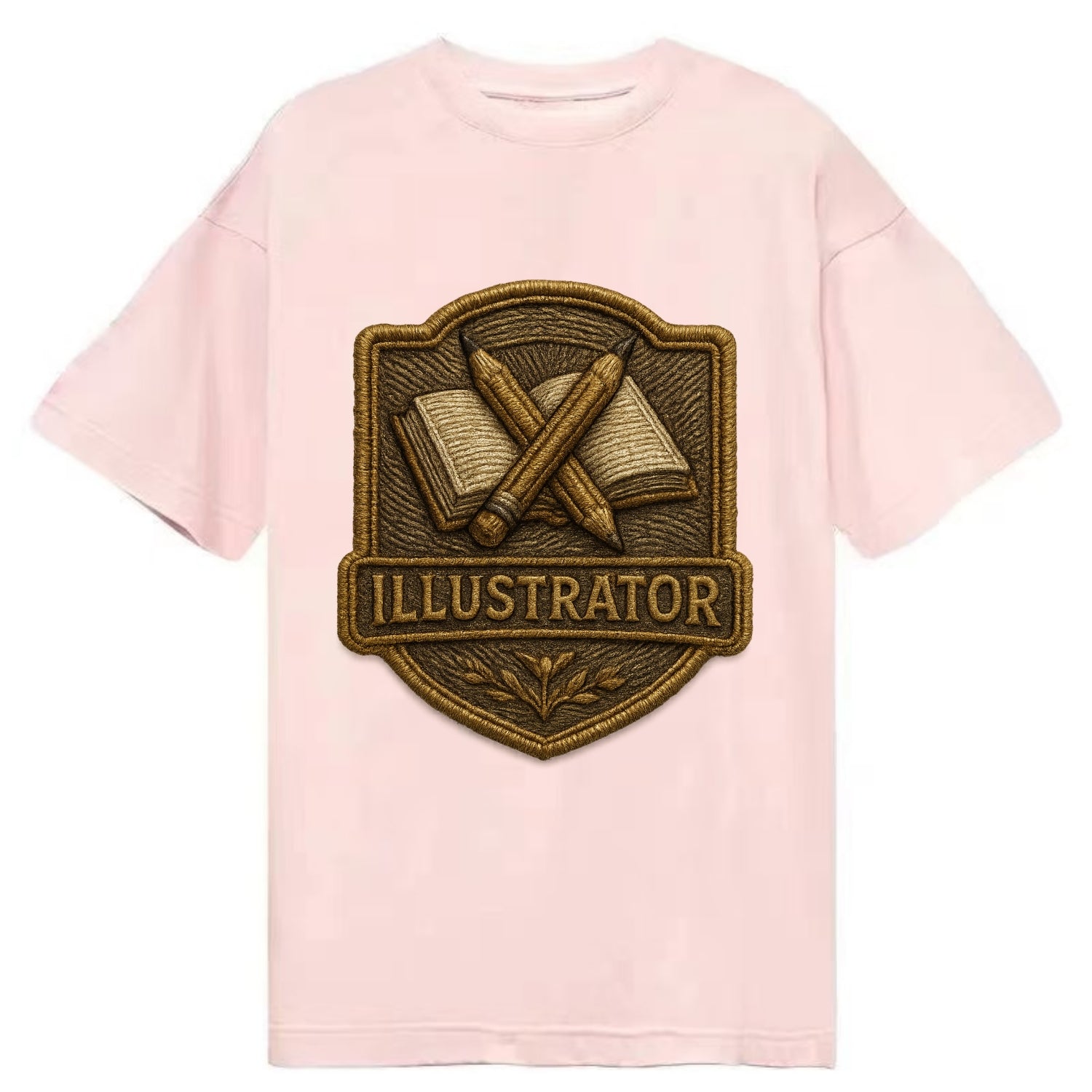 Pencils and sketchbook - illustrator badge - Classic T-shirt - Pink