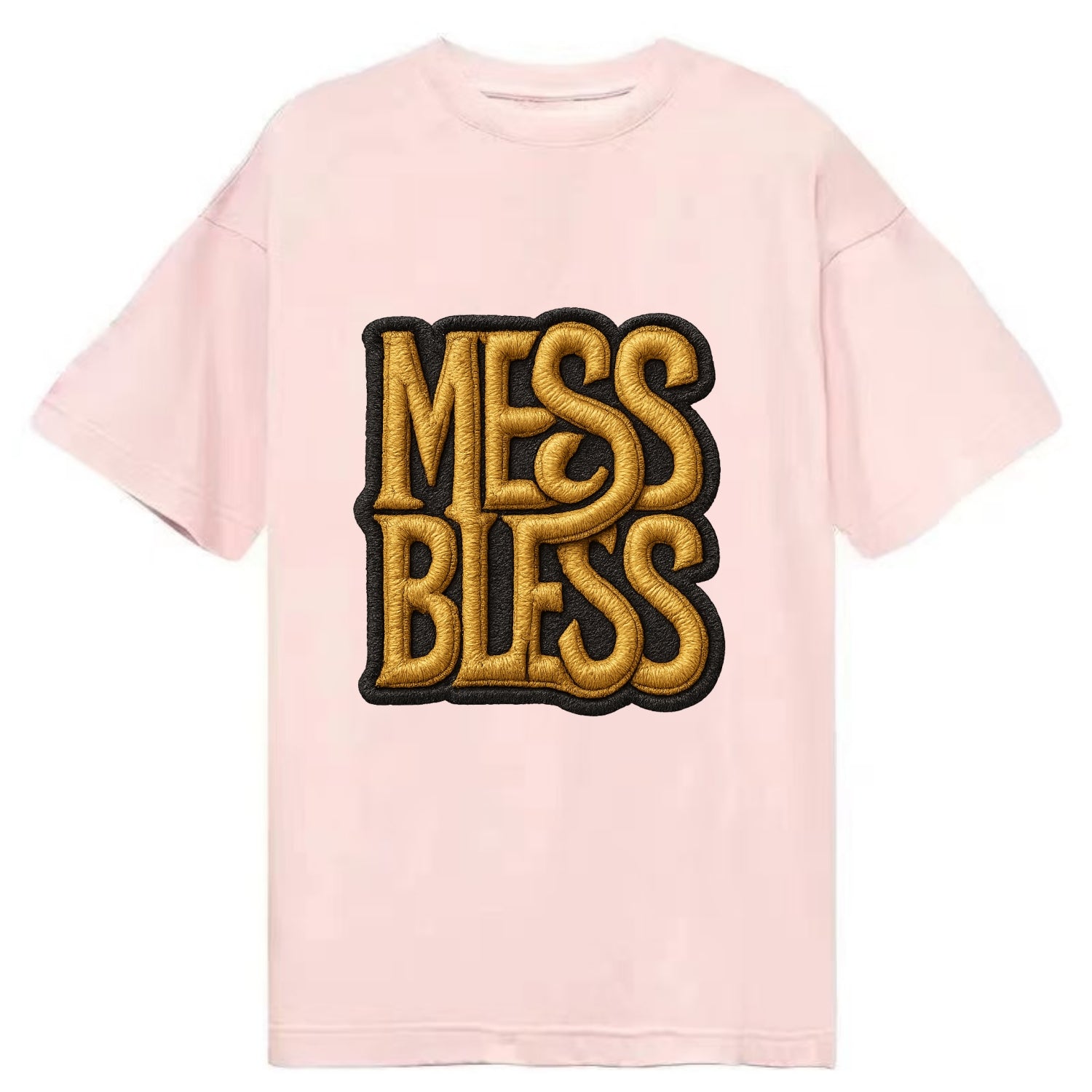 MESS;BLESS UP Gold Metallic Visor - Classic T-shirt - Pink