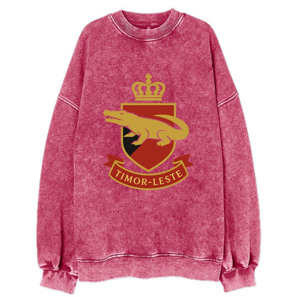 Timor-Leste Royal Logo  - Vintage Sweatshirt - Pink