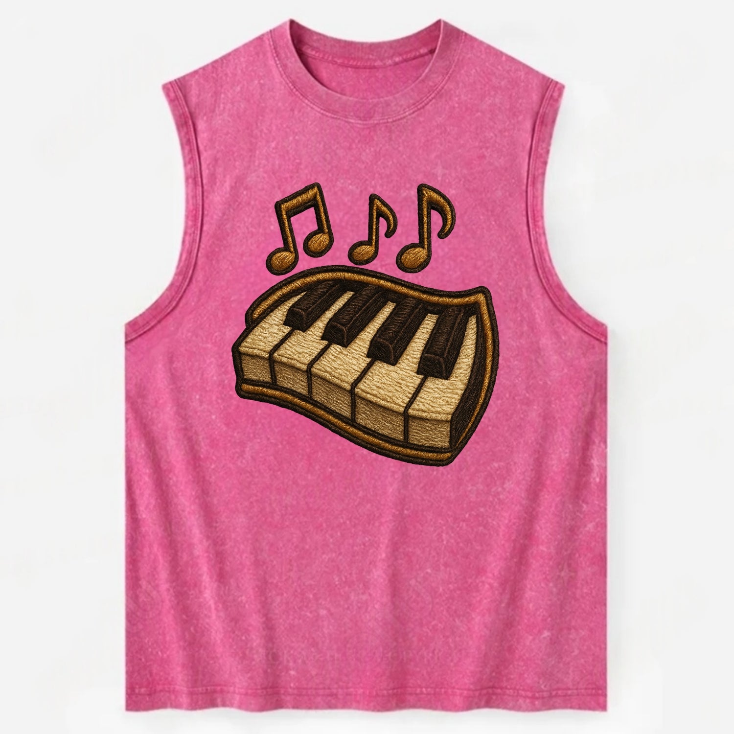 Piano Keys  - Vintage Washed Tank - Pink