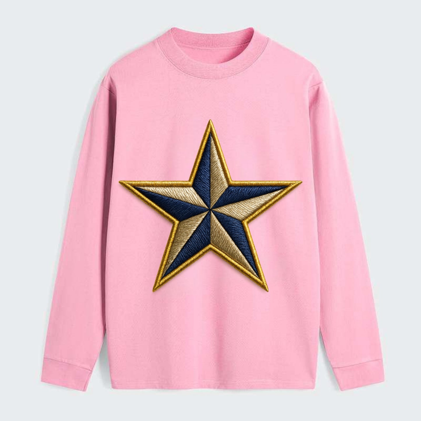 Nautical Star  - Classic Long Sleeve Shirt - Pink