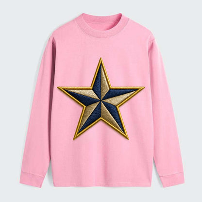 Nautical Star  - Classic Long Sleeve Shirt - Pink
