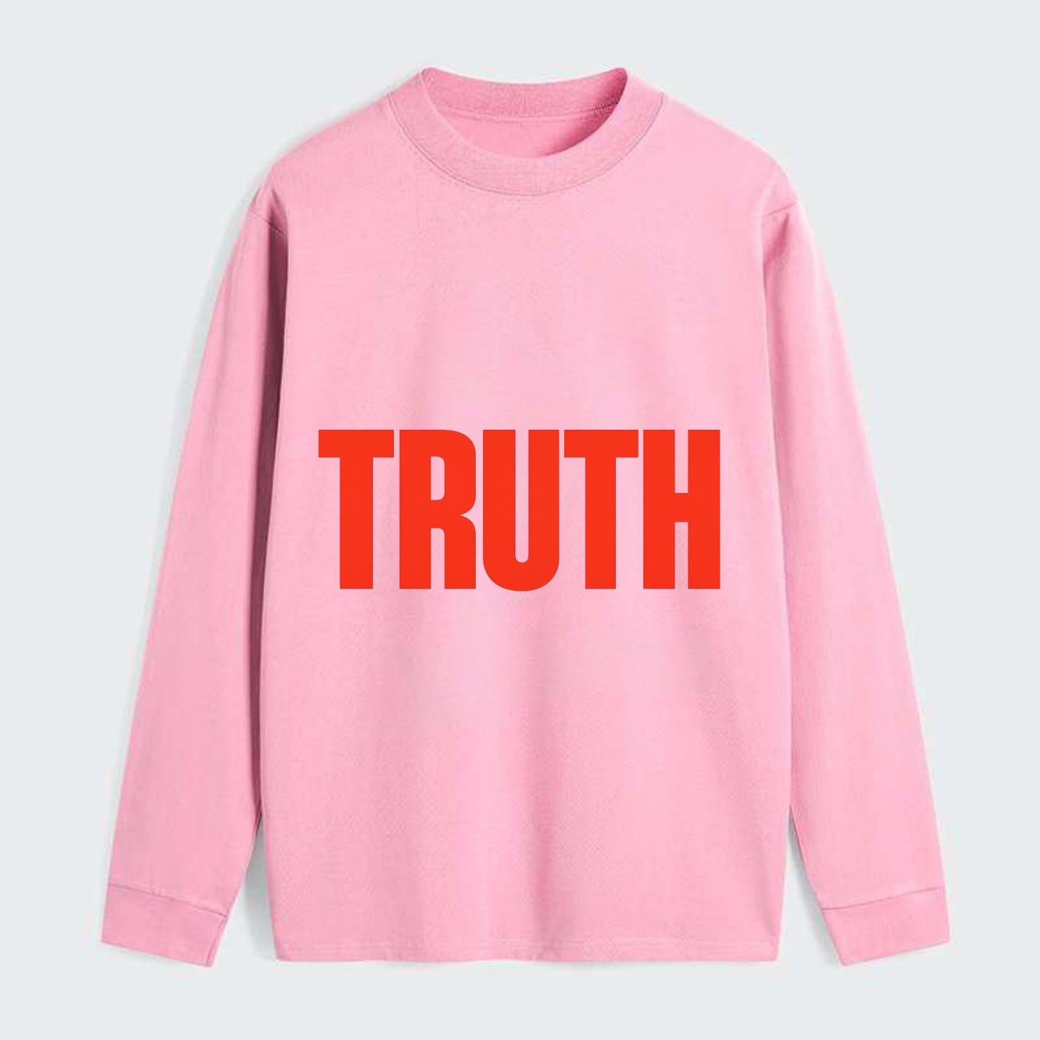 Bold typography design - "TRUTH" - honesty, reality - Classic Long Sleeve Shirt - Pink