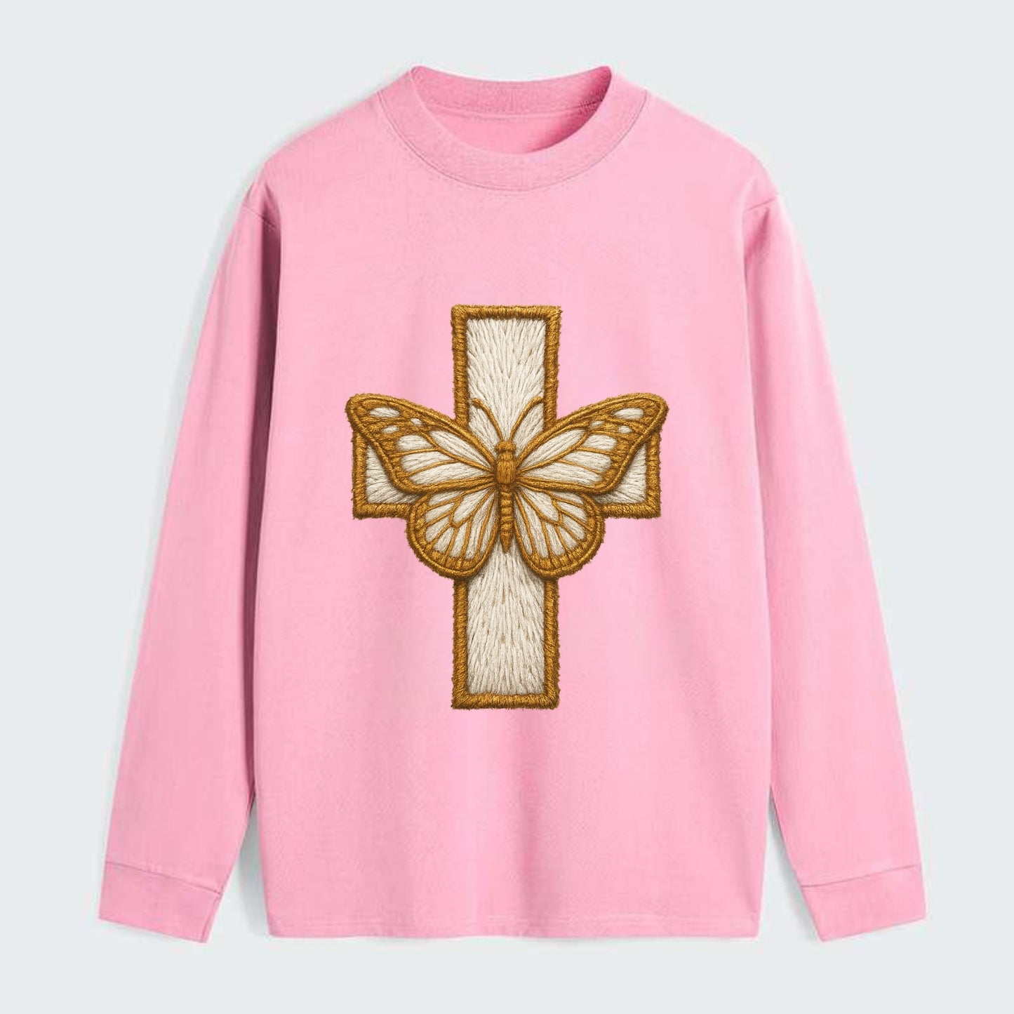 Resurrection Cross  - Classic Long Sleeve Shirt - Pink
