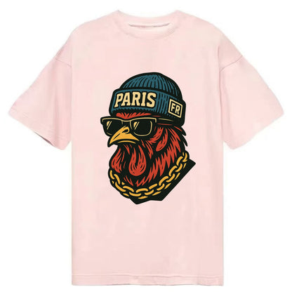 Paris Rooster - Classic T-shirt - Pink