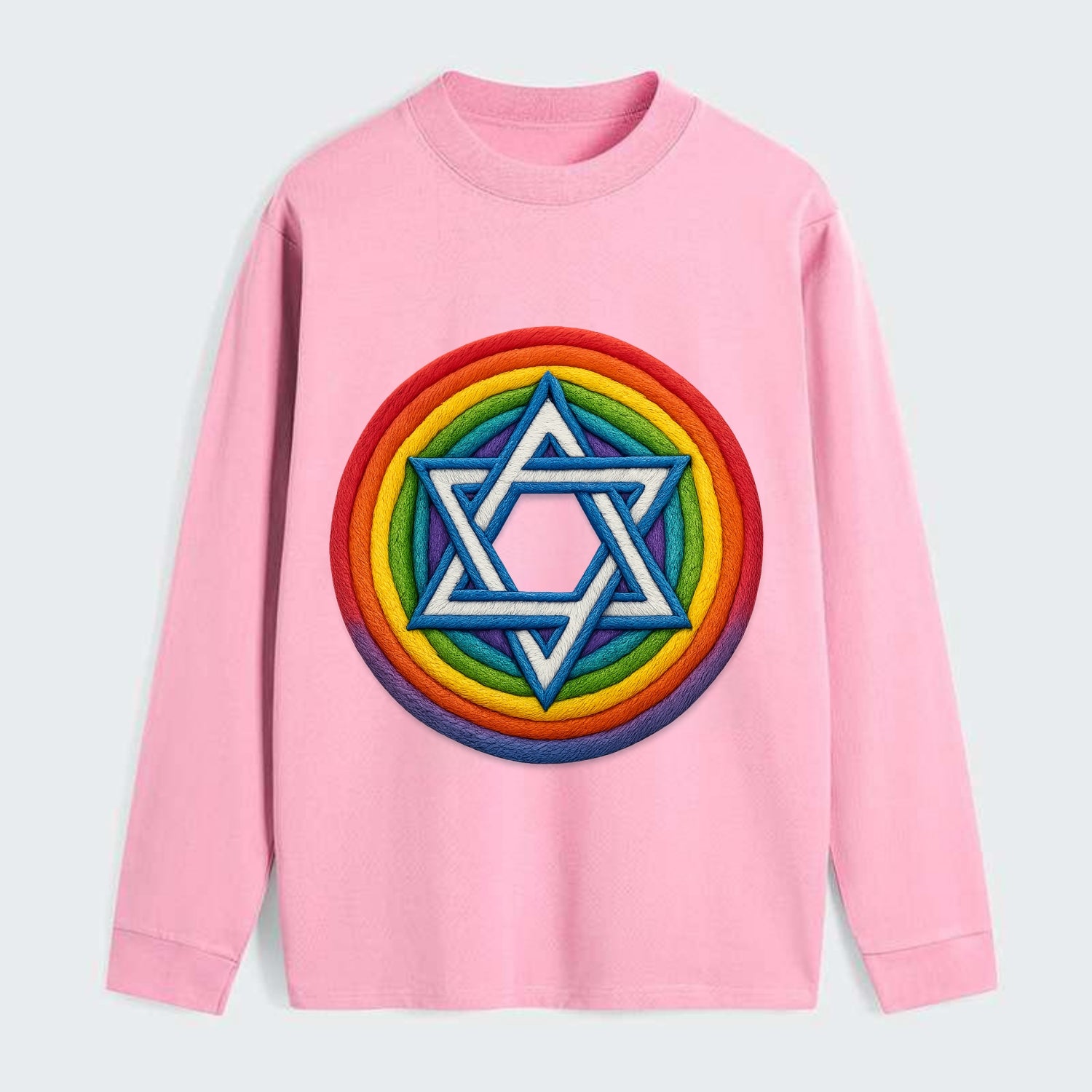 Star of David  - Classic Long Sleeve Shirt - Pink