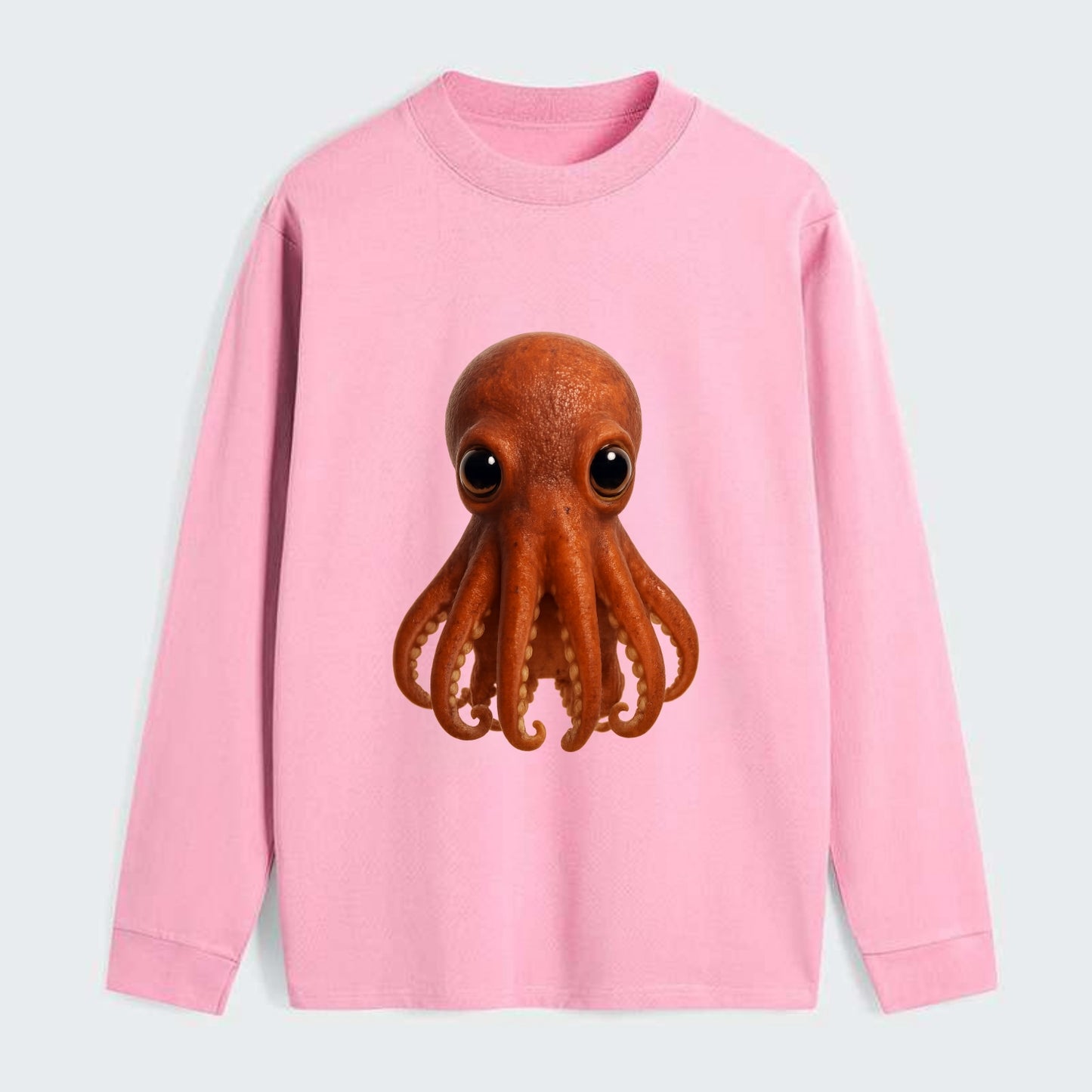 Baby Giant Pacific Octopus - reddish, smaller tentacles, expressive - Classic Long Sleeve Shirt - Pink