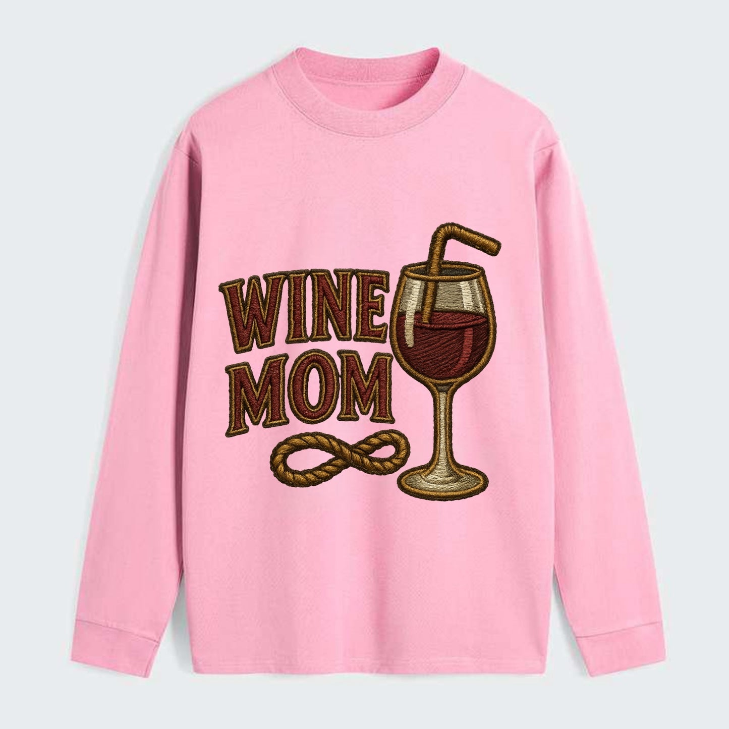 Wine Mom  - Classic Long Sleeve Shirt - Pink