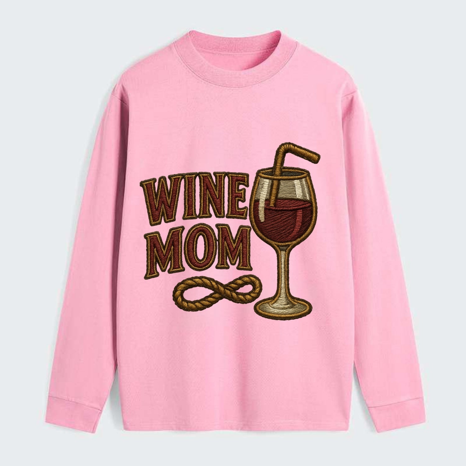 Wine Mom  - Classic Long Sleeve Shirt - Pink