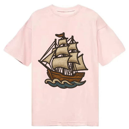 Sailing Ship  - Classic T-shirt - Pink