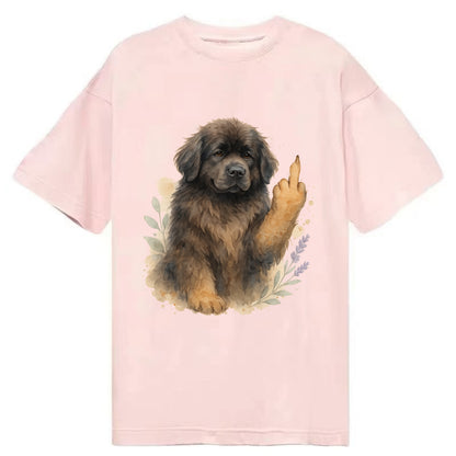 Newfoundland fluffy bear-like with webbed paws, massive gentle paw up - Classic T-shirt - Pink
