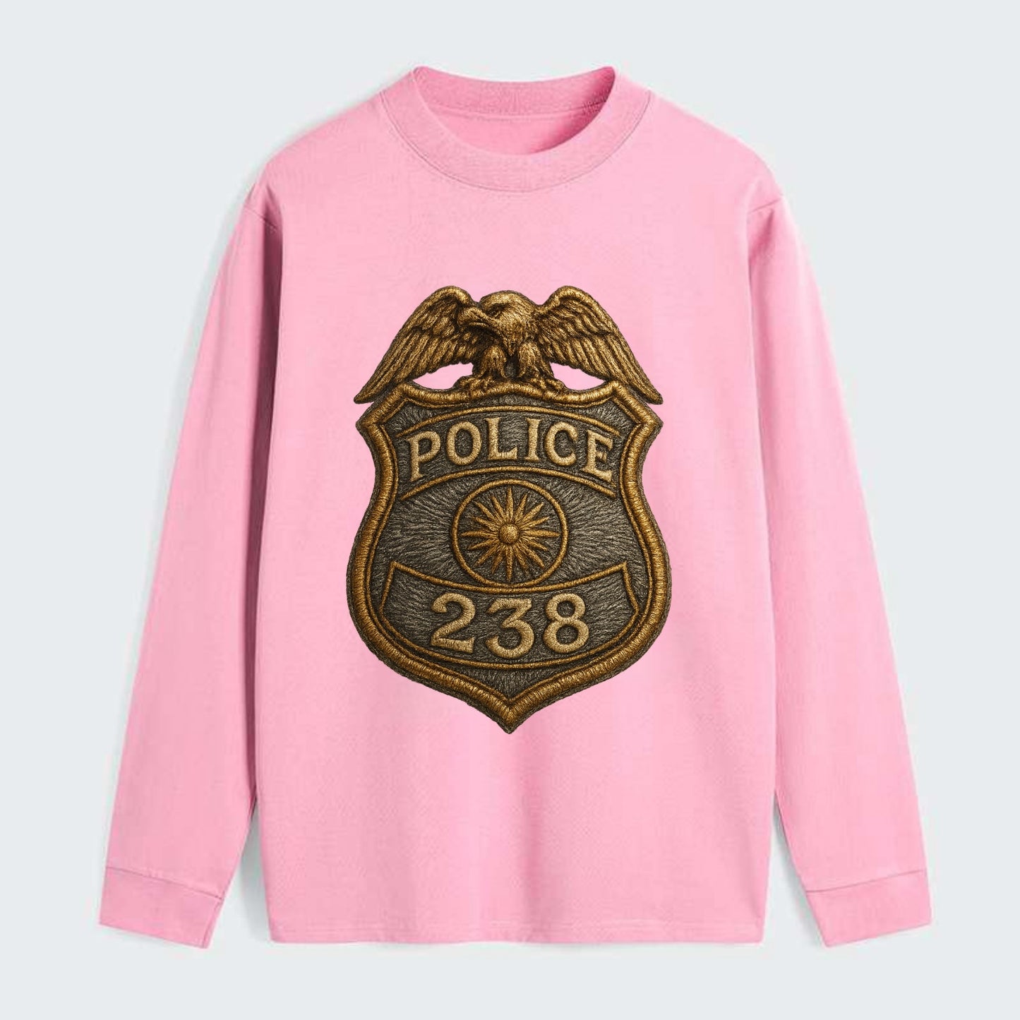 Police Badge  - Classic Long Sleeve Shirt - Pink