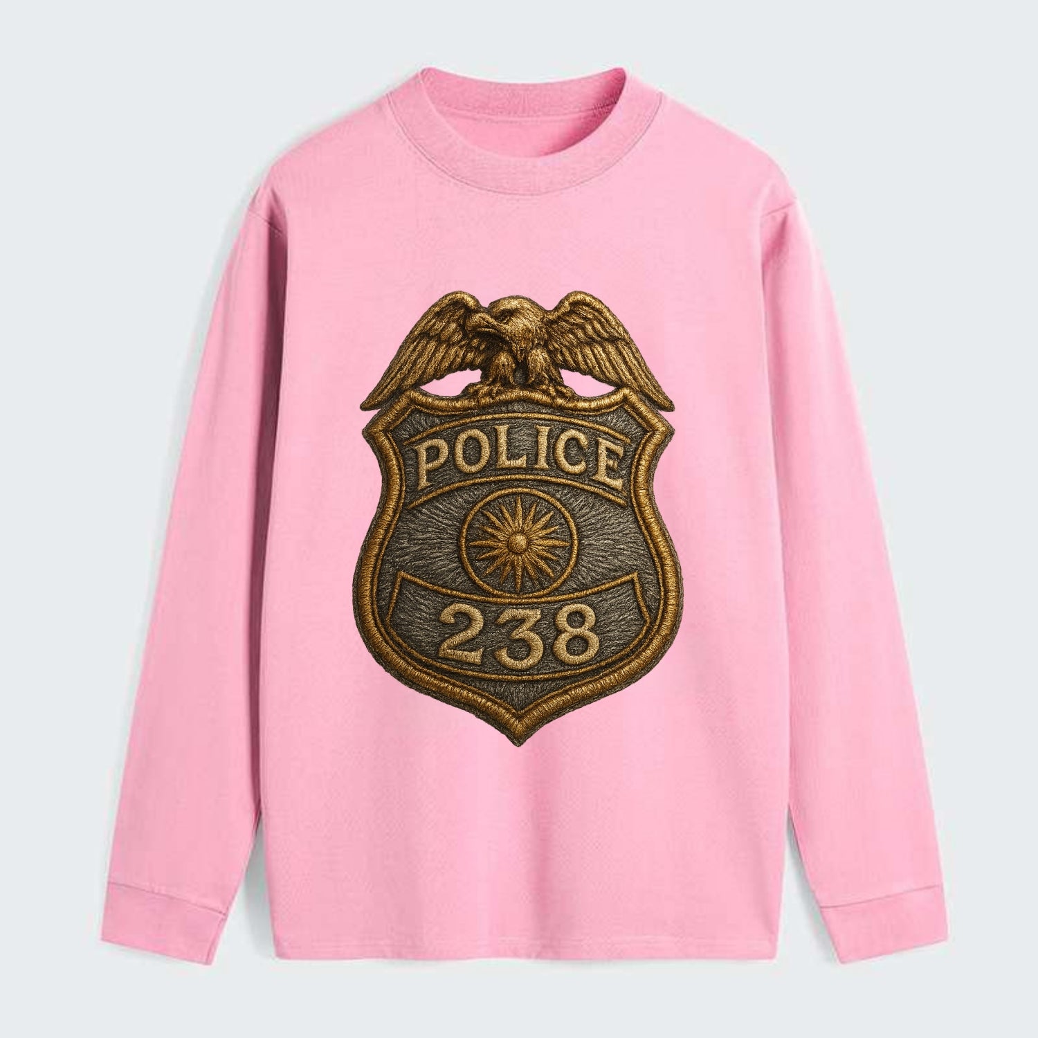 Police Badge  - Classic Long Sleeve Shirt - Pink