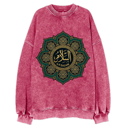 As-Salam Mandala - Vintage Sweatshirt - Pink