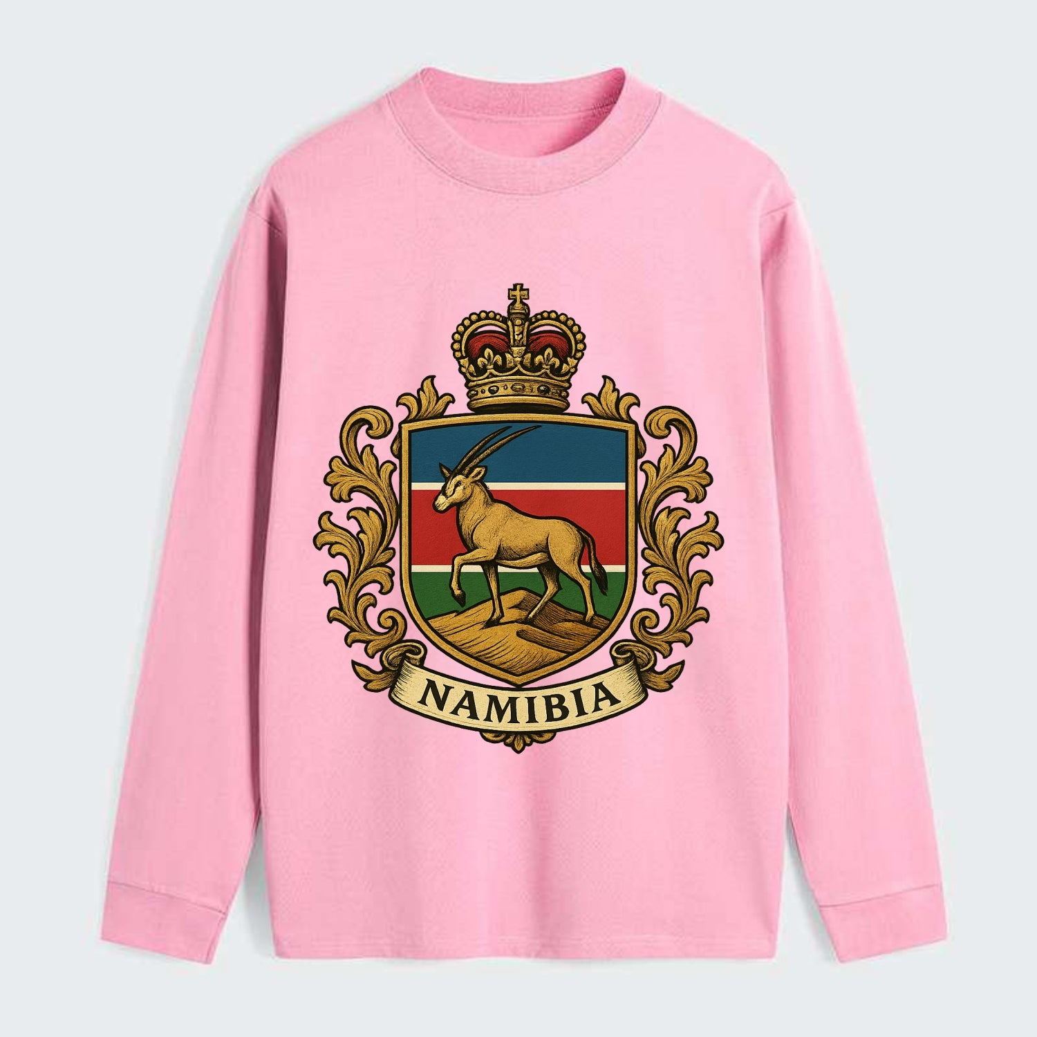 Namibia Heritage Badge - Classic Long Sleeve Shirt - Pink