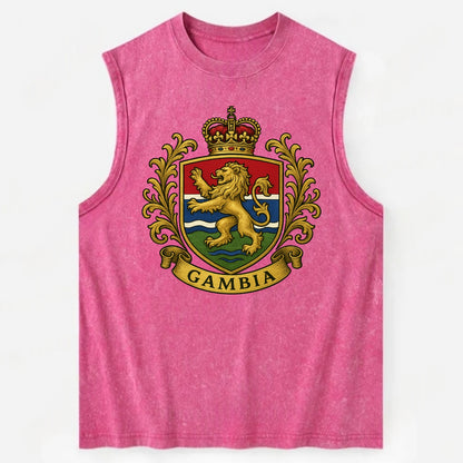 Gambia Heritage Badge  - Vintage Washed Tank - Pink