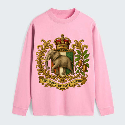 Ivory Coast Heritage Badge - Classic Long Sleeve Shirt - Pink