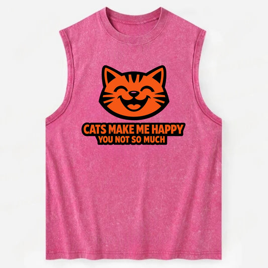 Feline Joy and Sassy Truths - Vintage Washed Tank - Pink