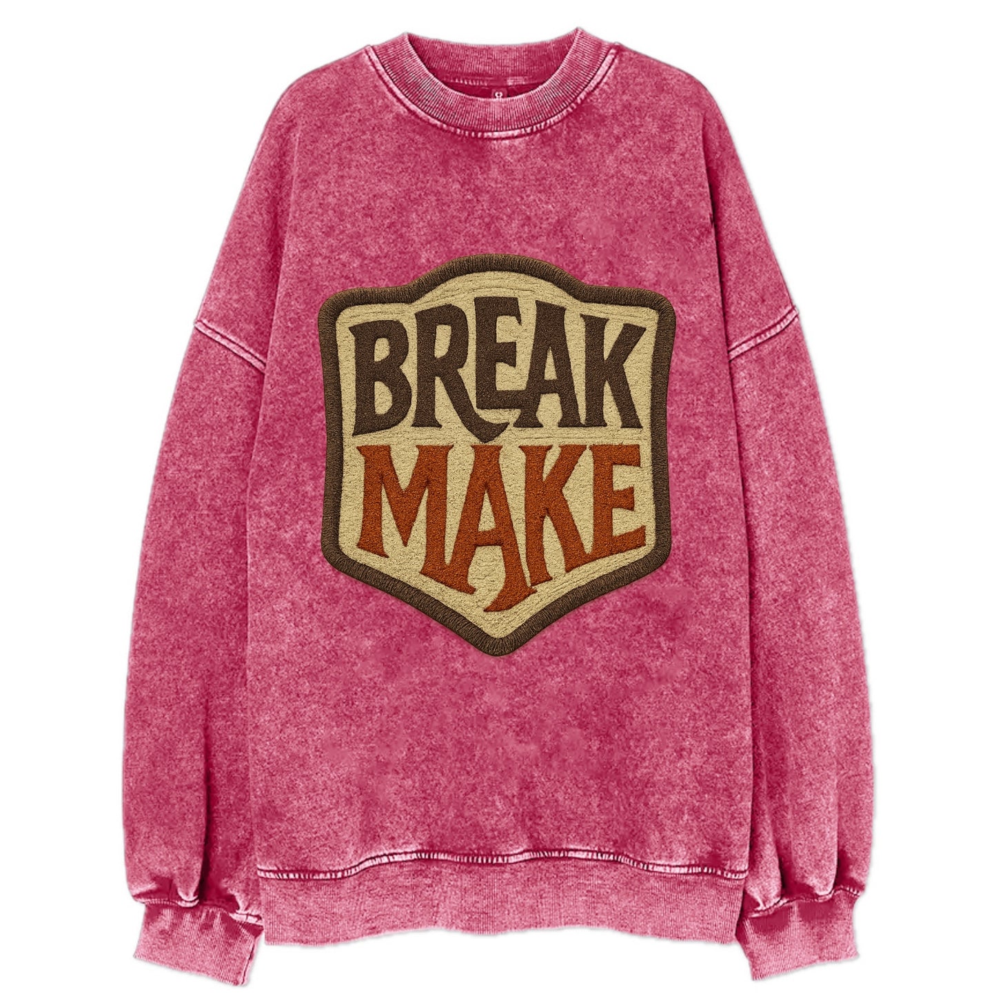 BREAK;MAKE THE RULES Rebel Red Snapback - Vintage Sweatshirt - Pink
