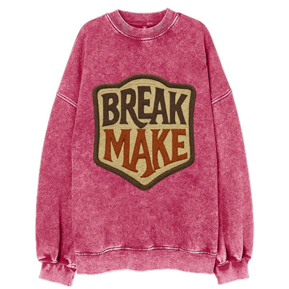 BREAK;MAKE THE RULES Rebel Red Snapback - Vintage Sweatshirt - Pink