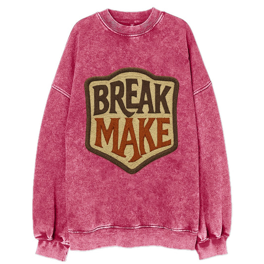 BREAK;MAKE THE RULES Rebel Red Snapback - Vintage Sweatshirt - Pink