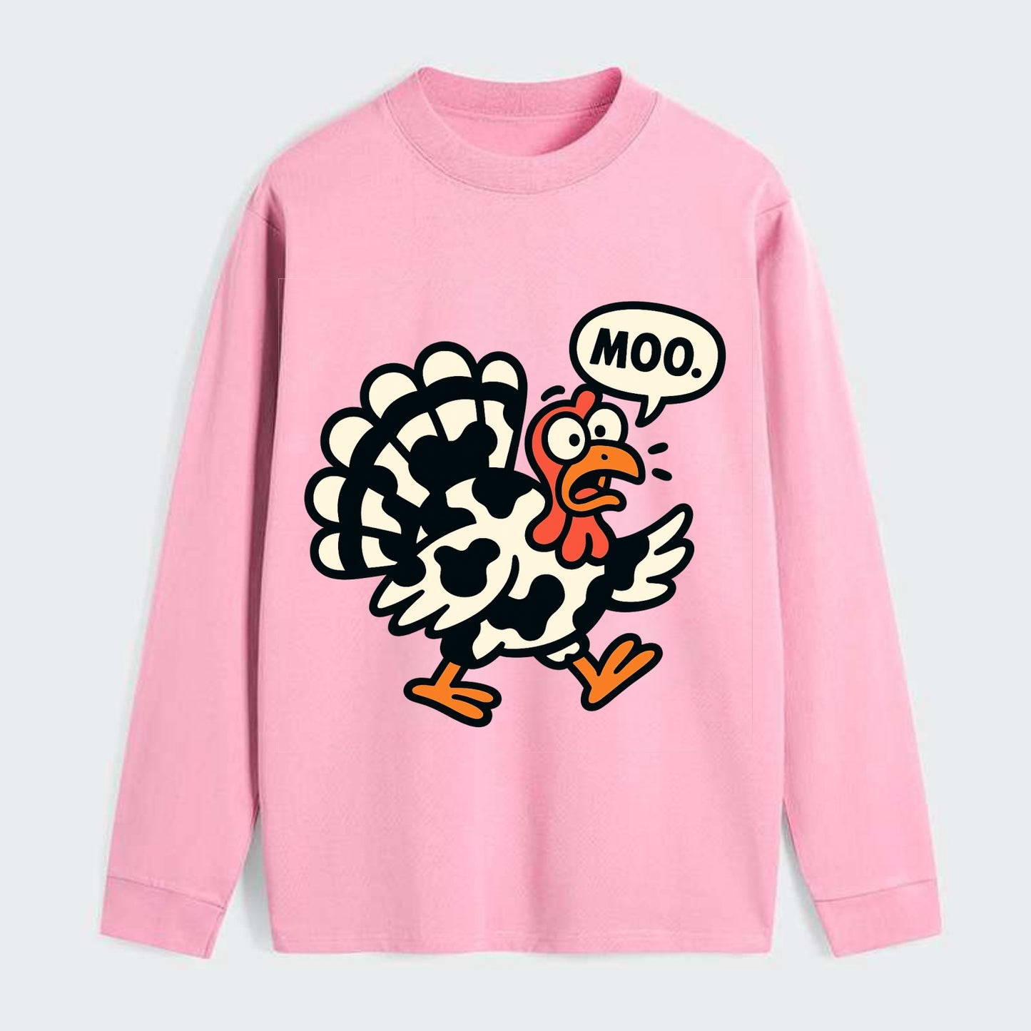 Mooing Turkey - Classic Long Sleeve Shirt - Pink