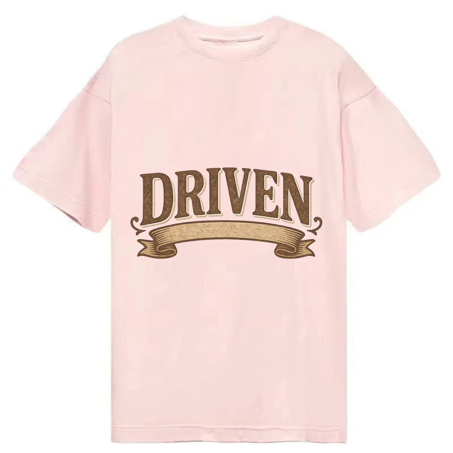 Bold typography design - "DRIVEN" - motivated, focused on goals - Classic T-shirt - Pink