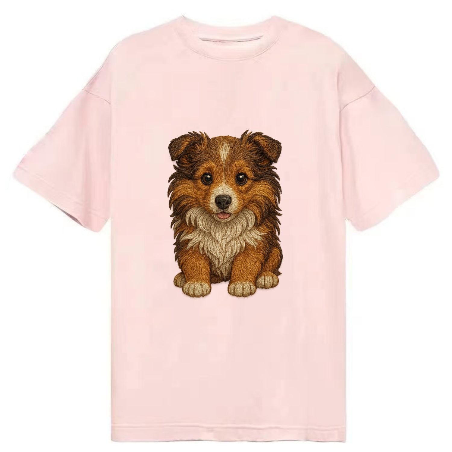 Baby Shetland Sheepdog Puppy - mini collie look, flowing mane, intelligent eyes, - Classic T-shirt - Pink