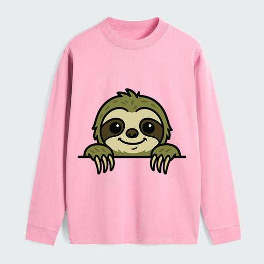 Sloth  - Classic Long Sleeve Shirt - Pink
