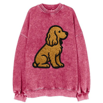 Cocker Spaniel - Contemporary spaniel de - Vintage Sweatshirt - Pink