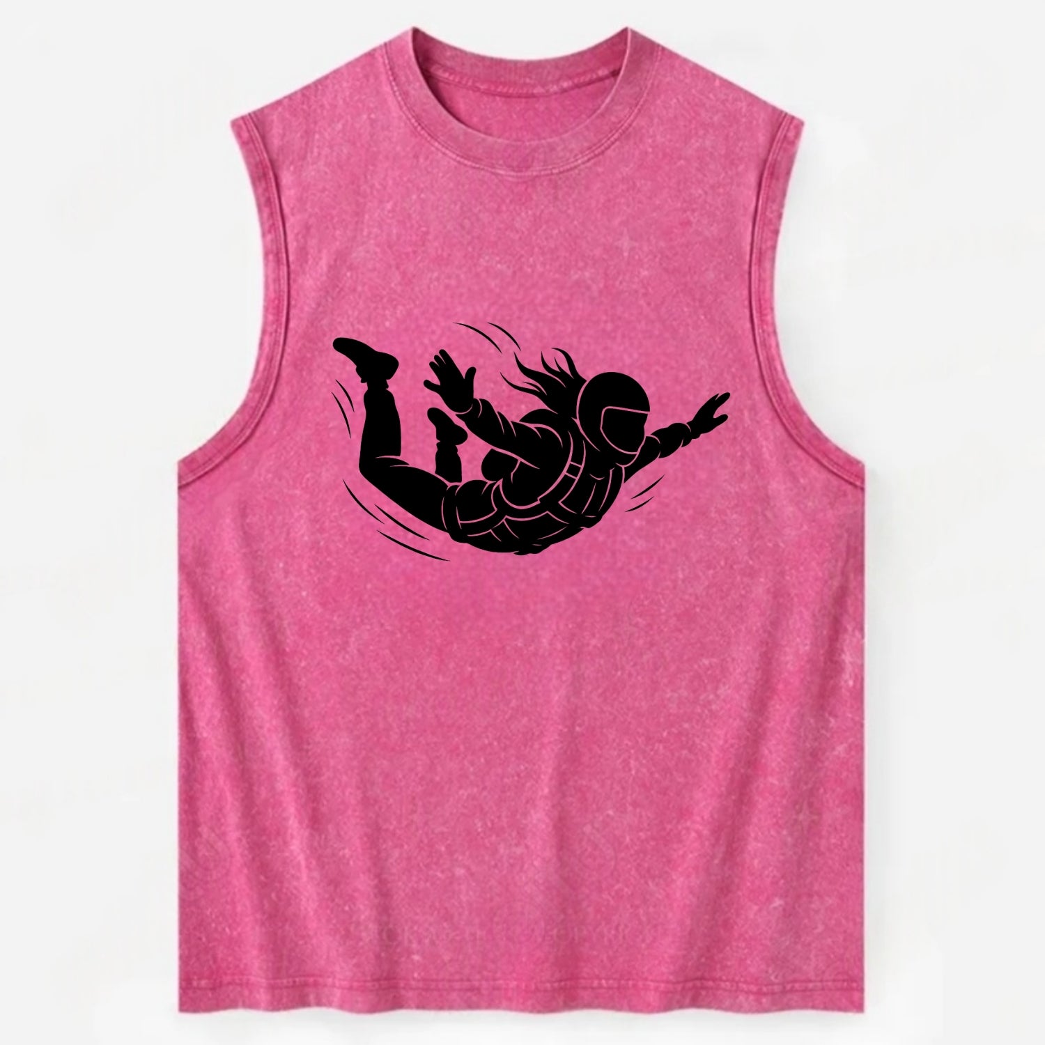 Skydiver free-fall position - Vintage Washed Tank - Pink