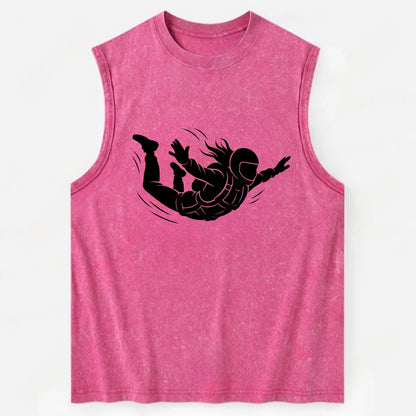 Skydiver free-fall position - Vintage Washed Tank - Pink