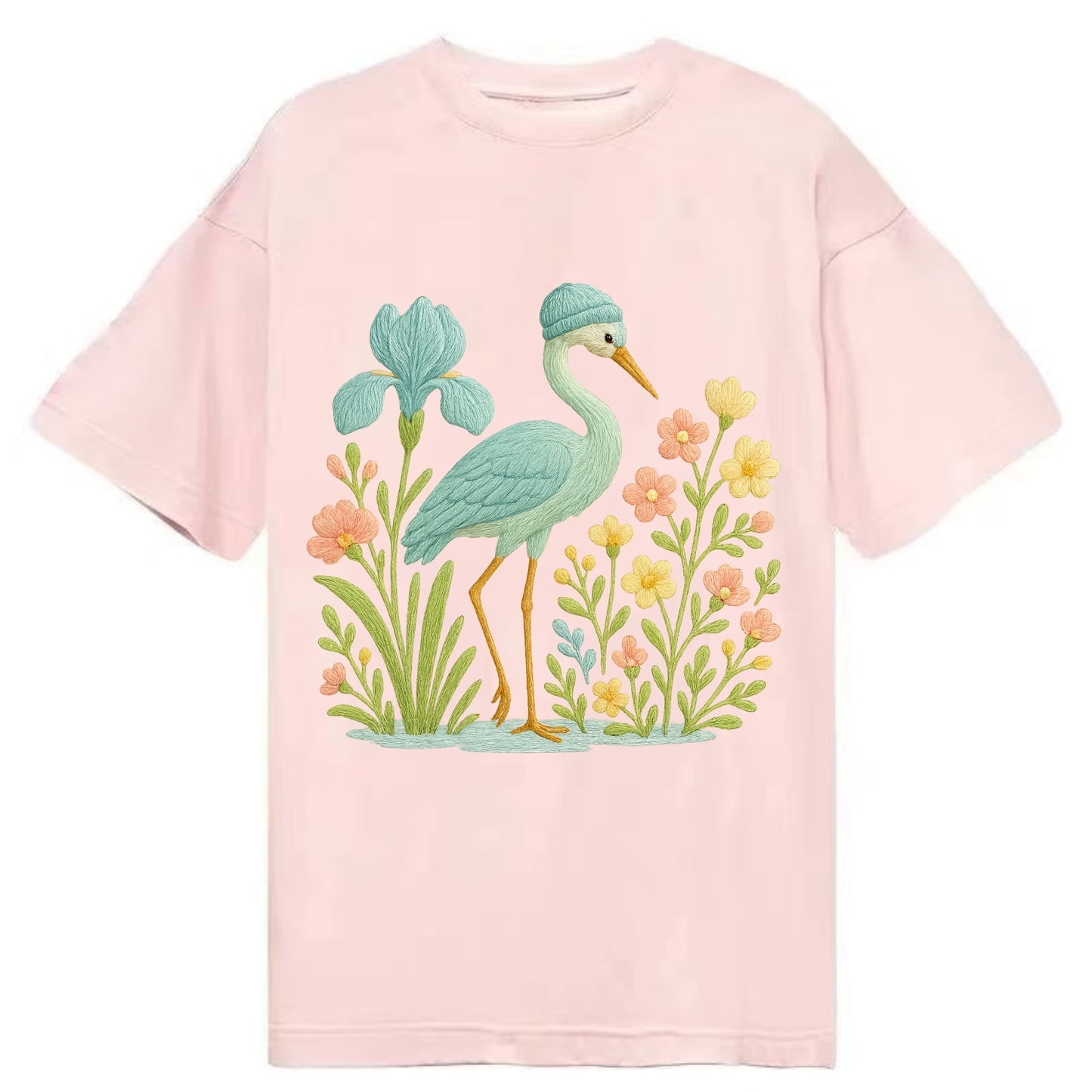 Mint Crane - Classic T-shirt - Pink
