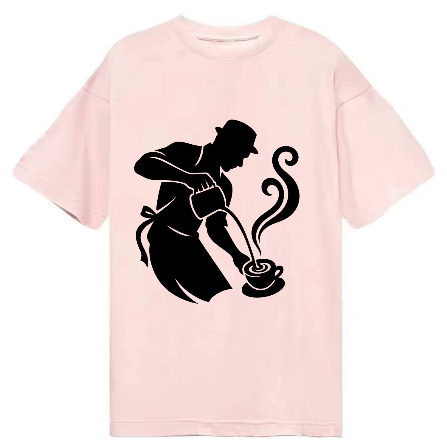 Barista creating latte art - Classic T-shirt - Pink