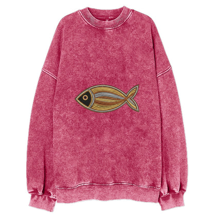 Ichthys - Vintage Sweatshirt - Pink