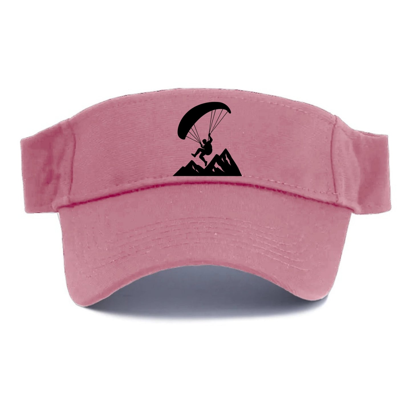 Paraglider soaring over mountain peaks - Visor - Pink