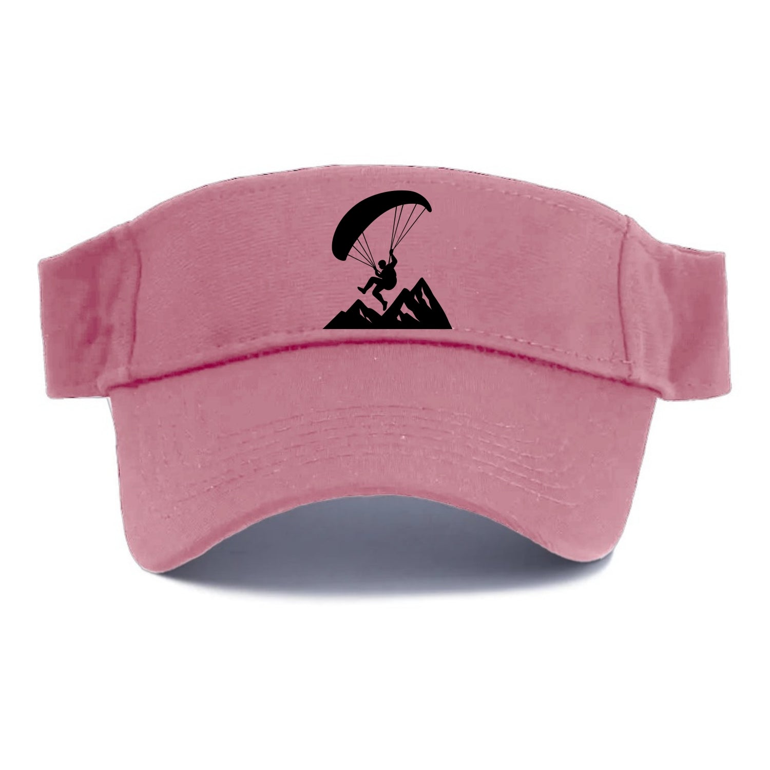 Paraglider soaring over mountain peaks - Visor - Pink