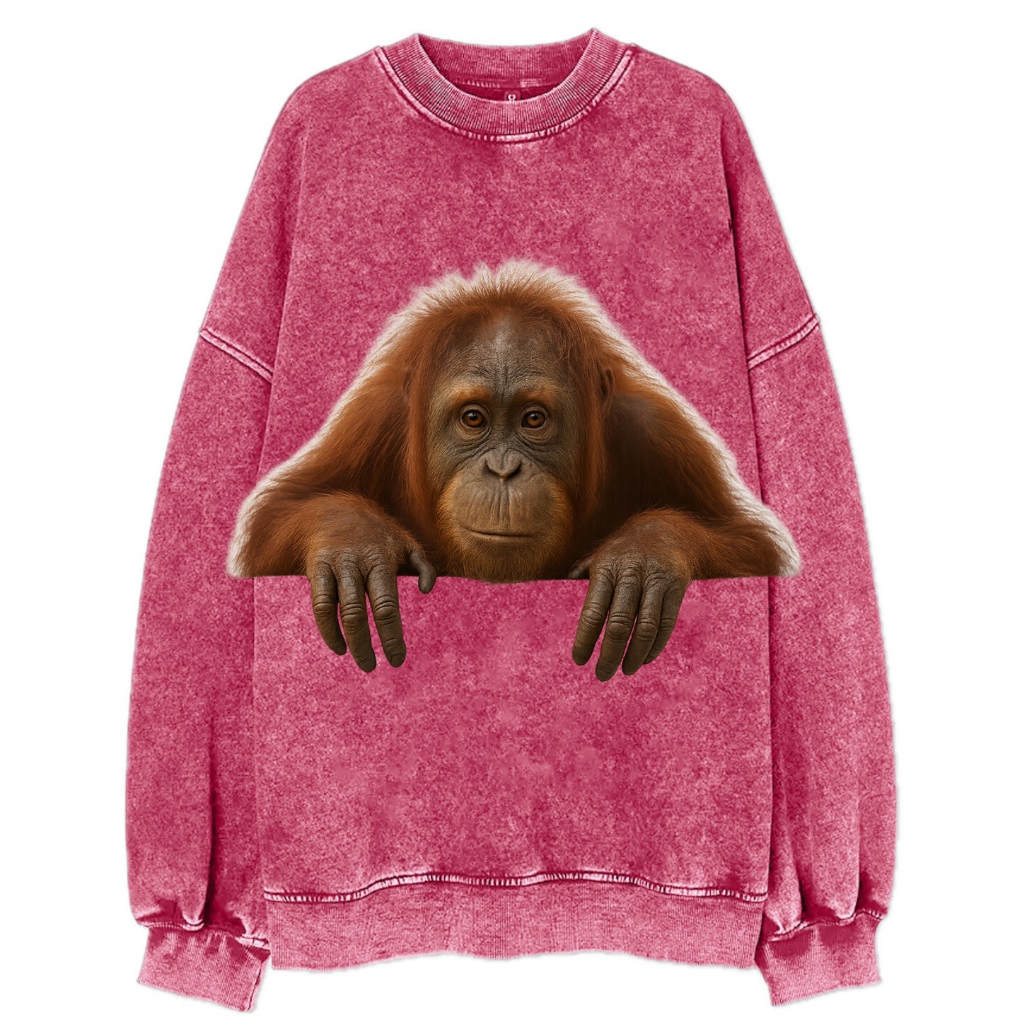 Orangutan  - Vintage Sweatshirt - Pink