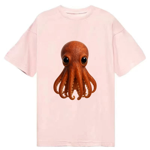 Baby Giant Pacific Octopus - reddish, smaller tentacles, expressive eyes, - Classic T-shirt