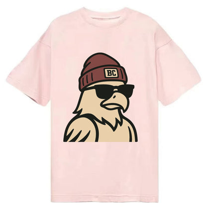 Chestnut Hill Eagle wearing Boston College beanie with BC patch - Classic T-shirt - Pink