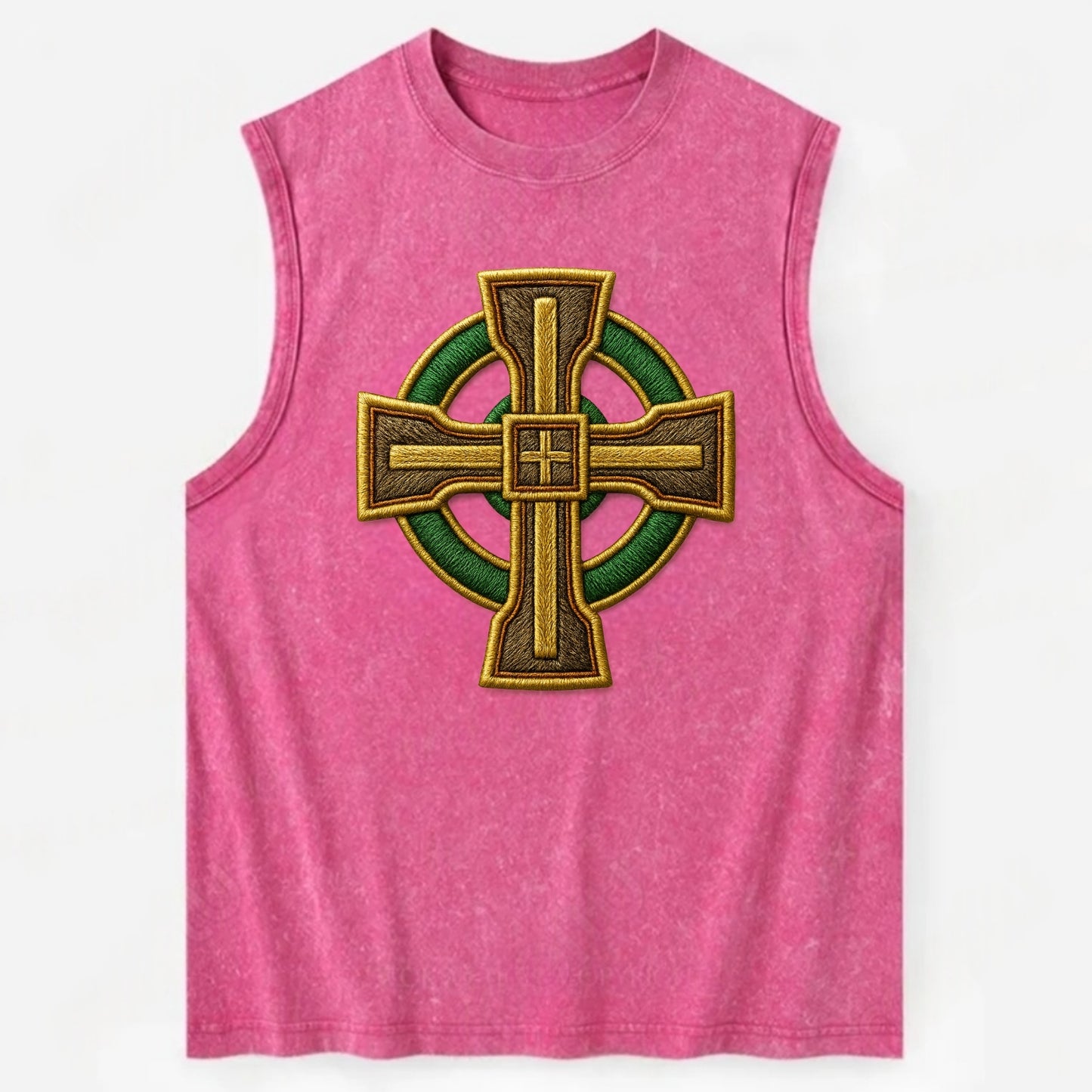 Durrow Cross - Vintage Washed Tank - Pink