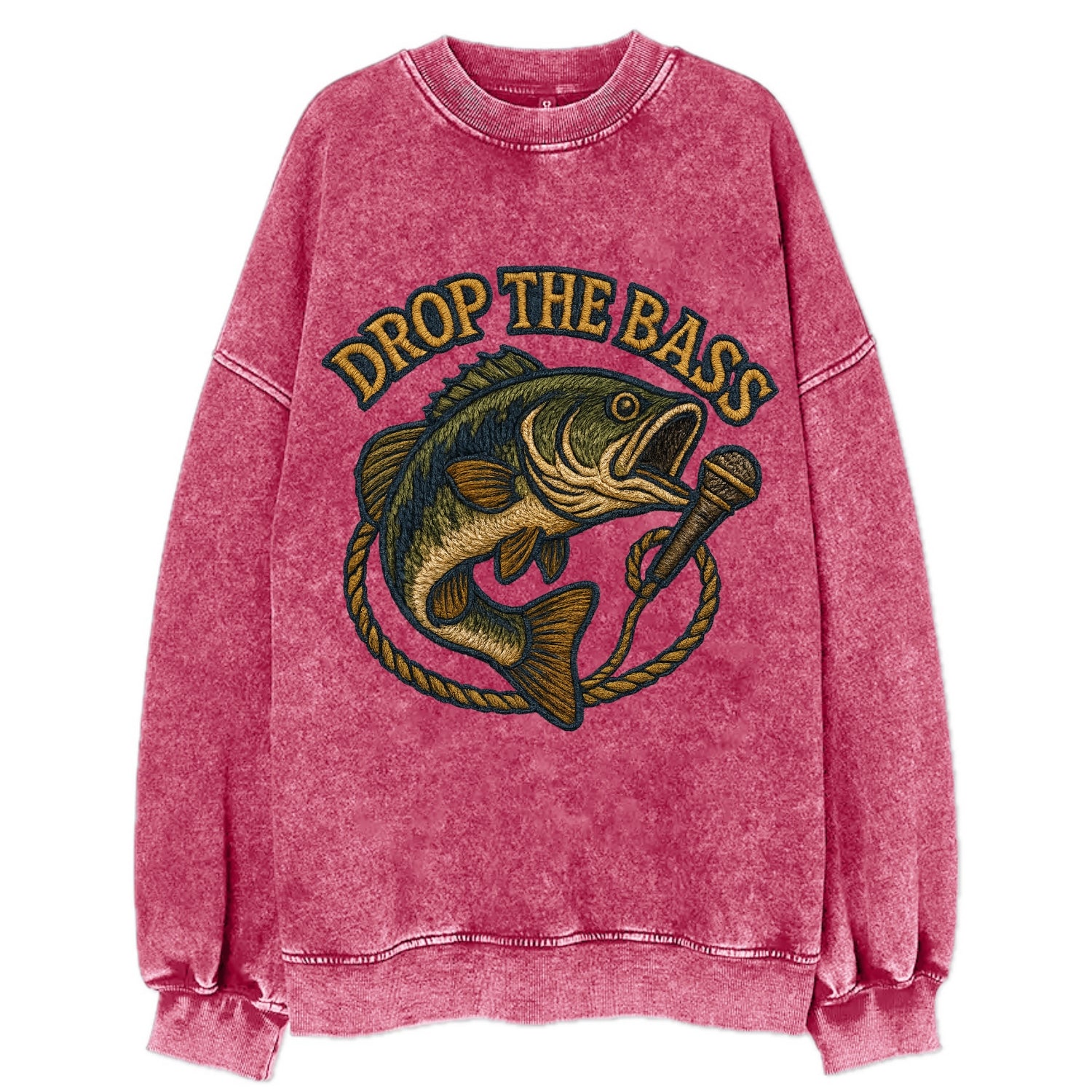 Drop The Bass  - Vintage Sweatshirt - Pink