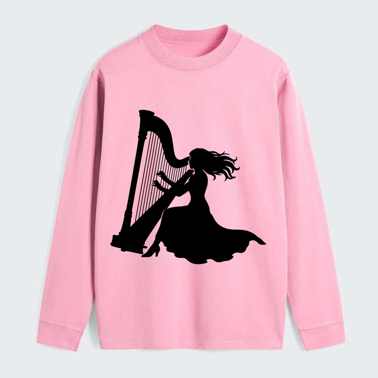 Harpist playing ethereal melody - Classic Long Sleeve Shirt - Pink