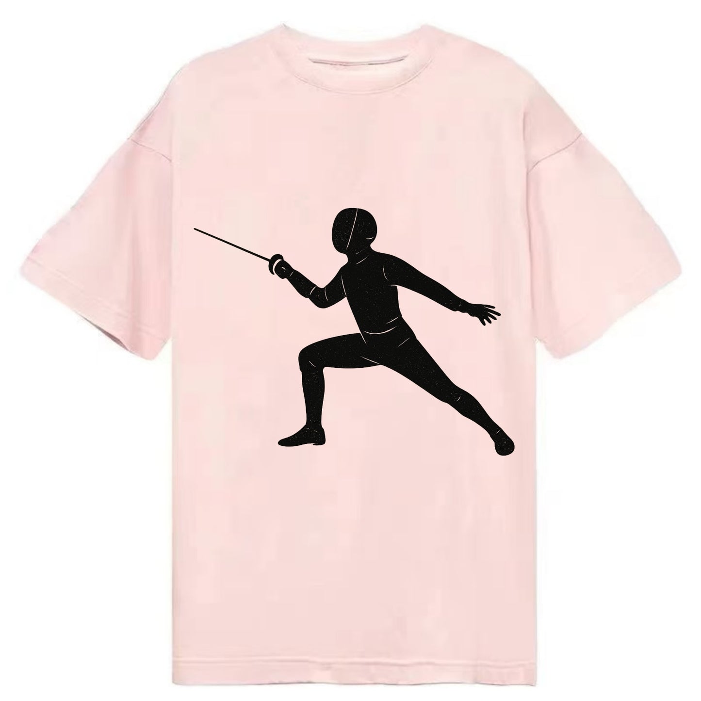 Fencer in lunge position - Classic T-shirt - Pink