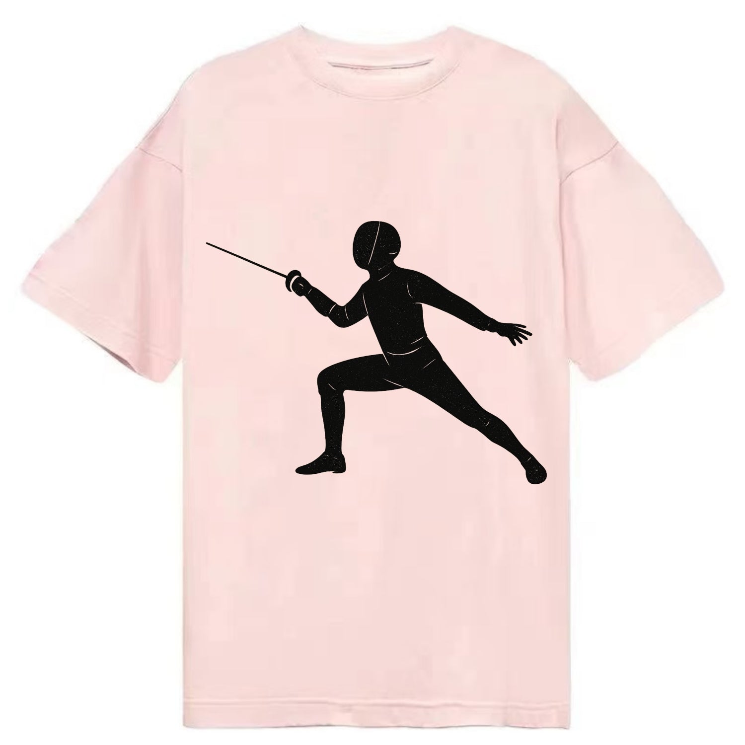 Fencer in lunge position - Classic T-shirt - Pink