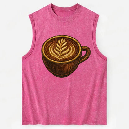 Latte Art  - Vintage Washed Tank - Pink