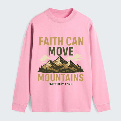 Matthew 17:20 Mountains - Classic Long Sleeve Shirt - Pink