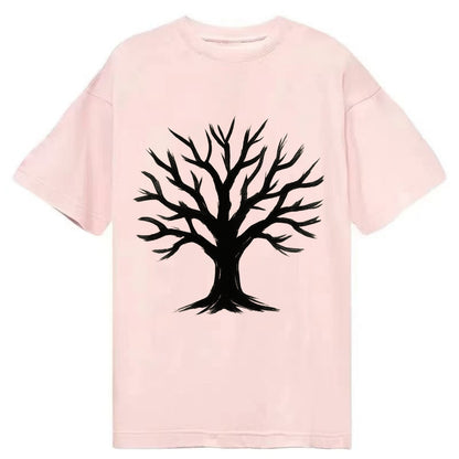 Tree with many branches - community strength ink art - Classic T-shirt - Pink