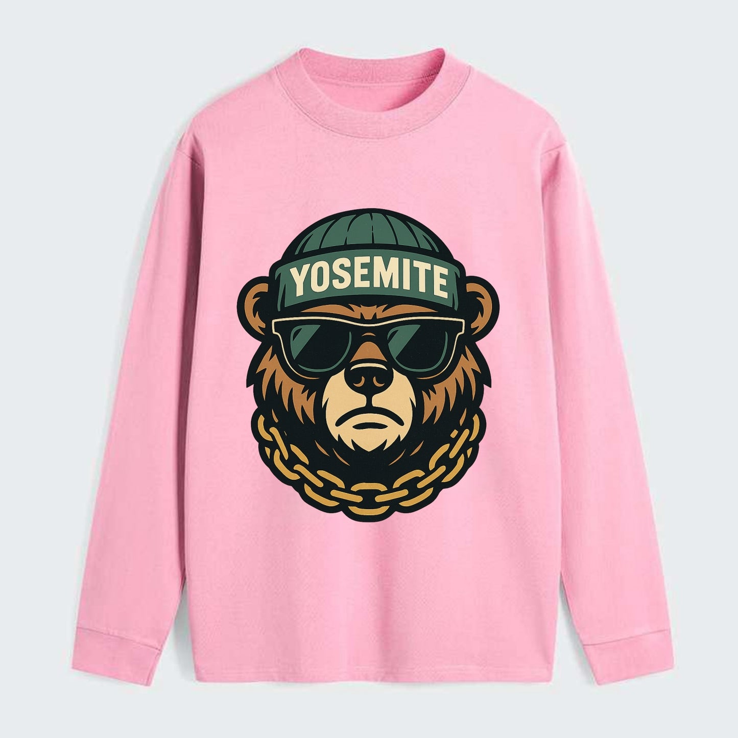 Yosemite Bear - Classic Long Sleeve Shirt - Pink